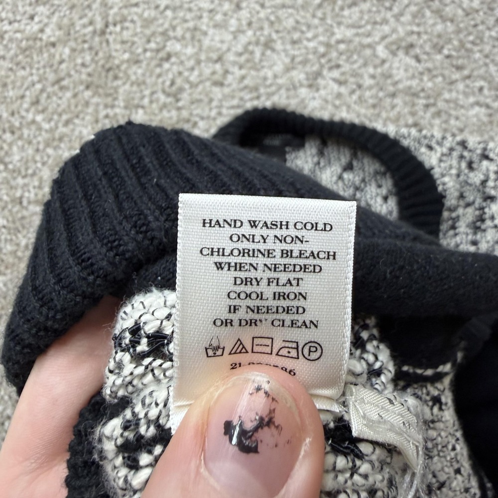 Ann Taylor Black & White Marled Short-Sleeve Cardigan - Picture 4 of 9